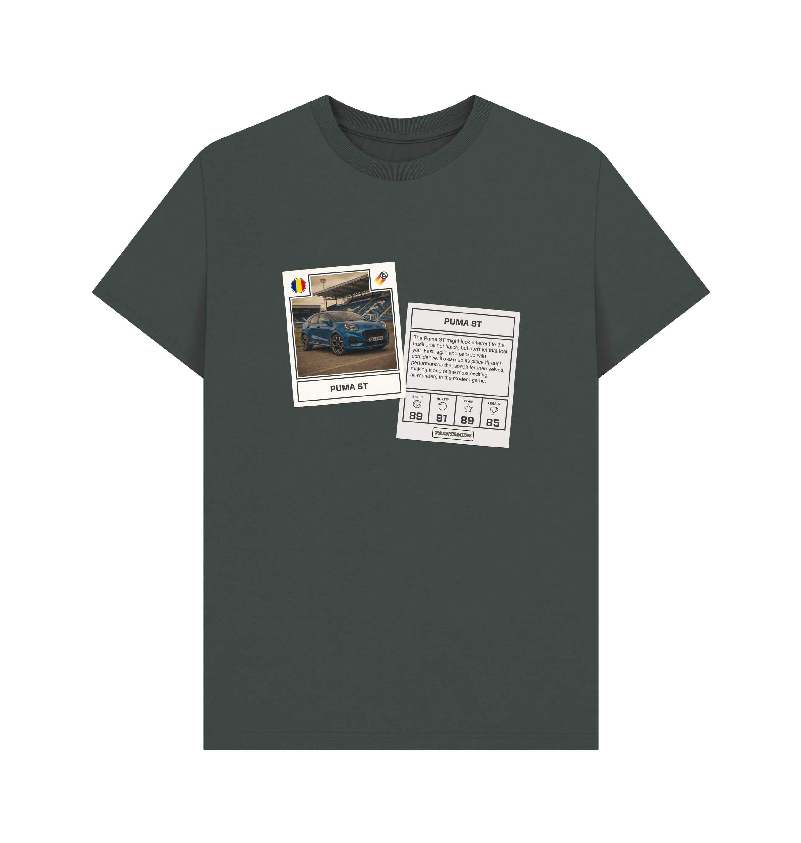 Dark Grey Printed T-shirt Front