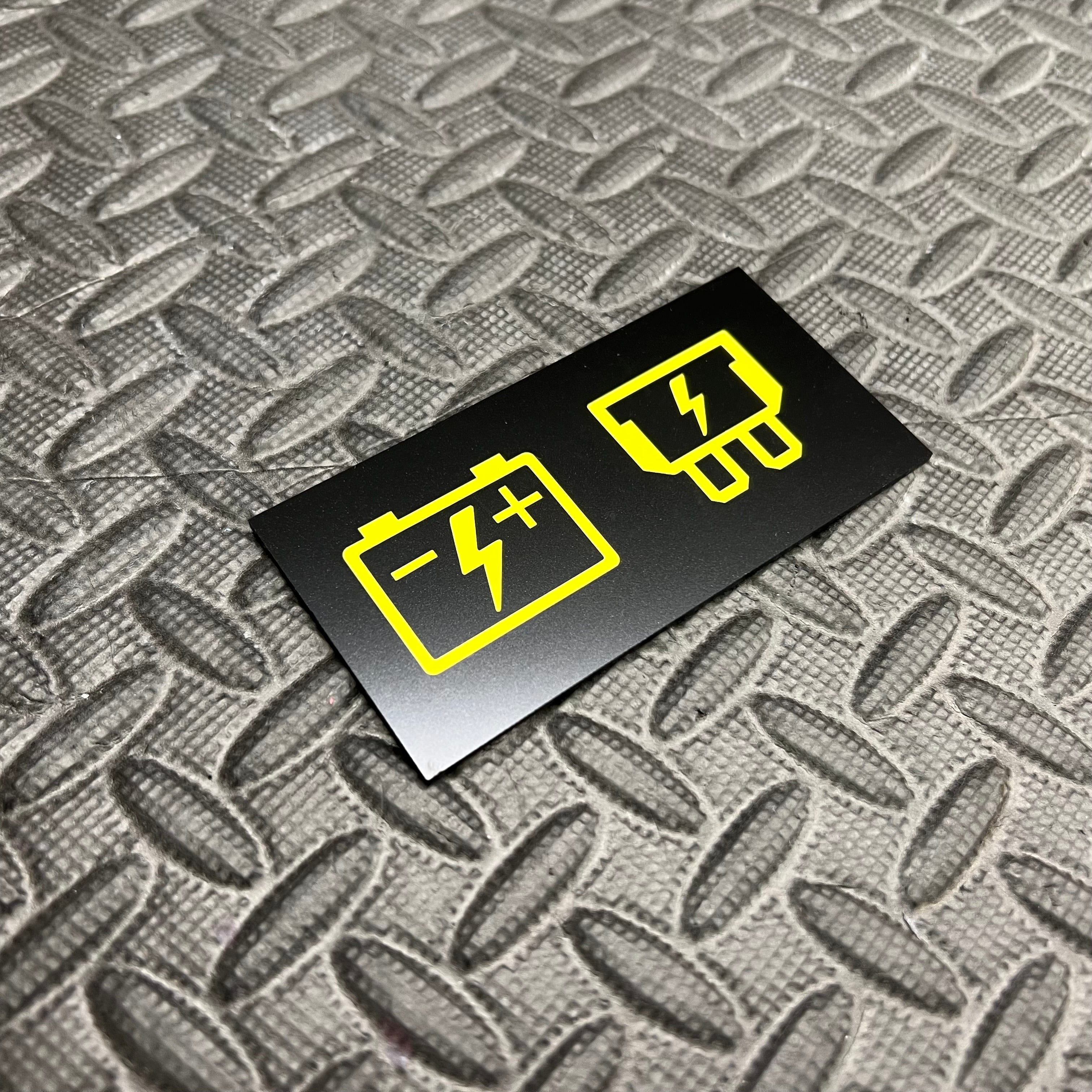 Proform Battery and Fuse Vinyl Sticker Set - Yellow