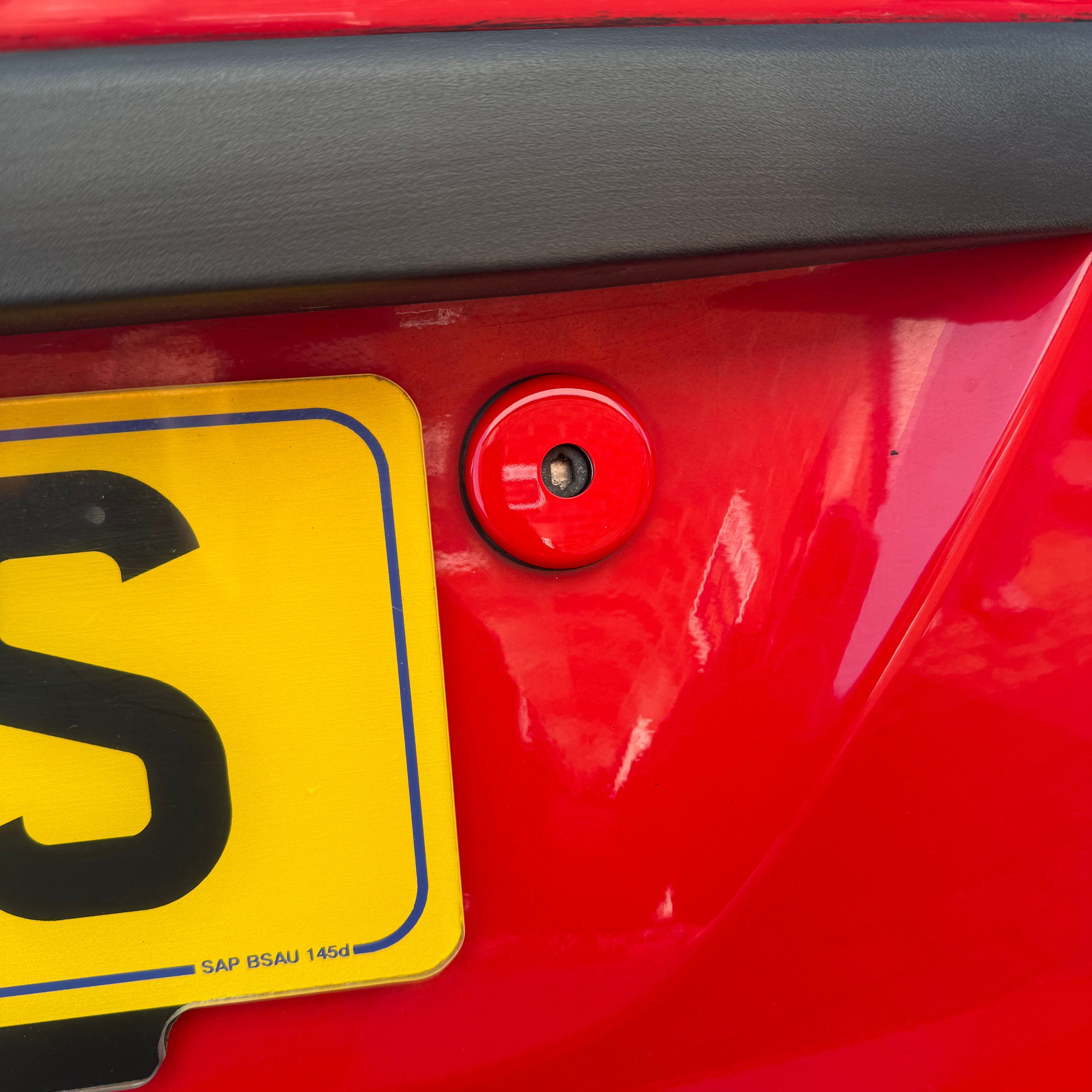 Proform Mk6 Fiesta Boot Lock Cover - Painted Colorado Red - With Key Hole