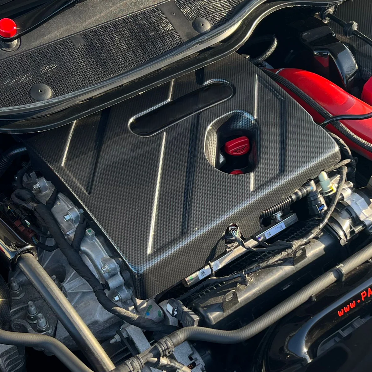 Proform Engine Cover - MK8/8.5 Fiesta ST & Mk2 Puma ST - Deluxe Carbon Fibre Effect Plastic