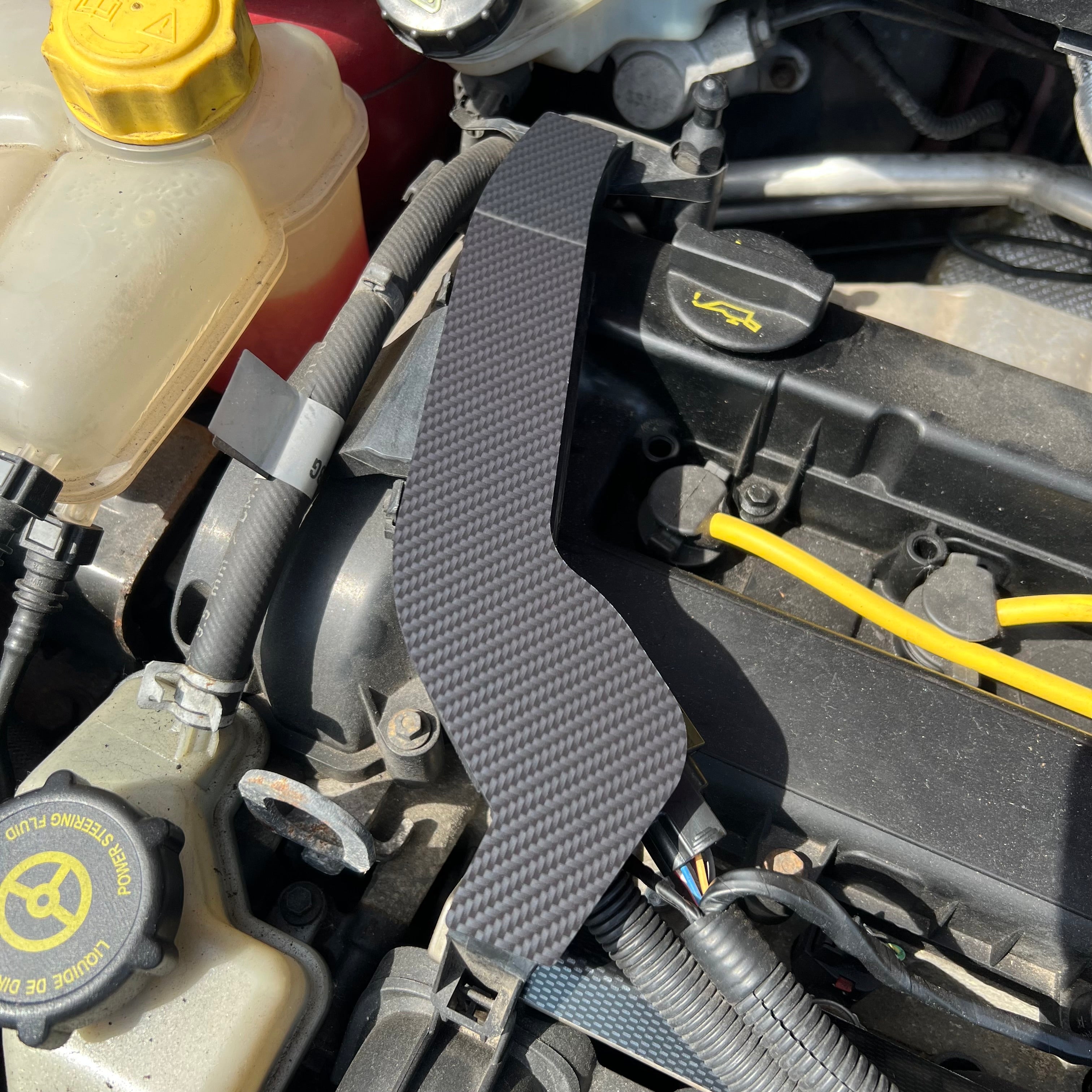 Profrom Mk6 Fiesta ST150 - Wiring Loom Cover Plate - Deluxe Carbon Fibre Effect Plastic
