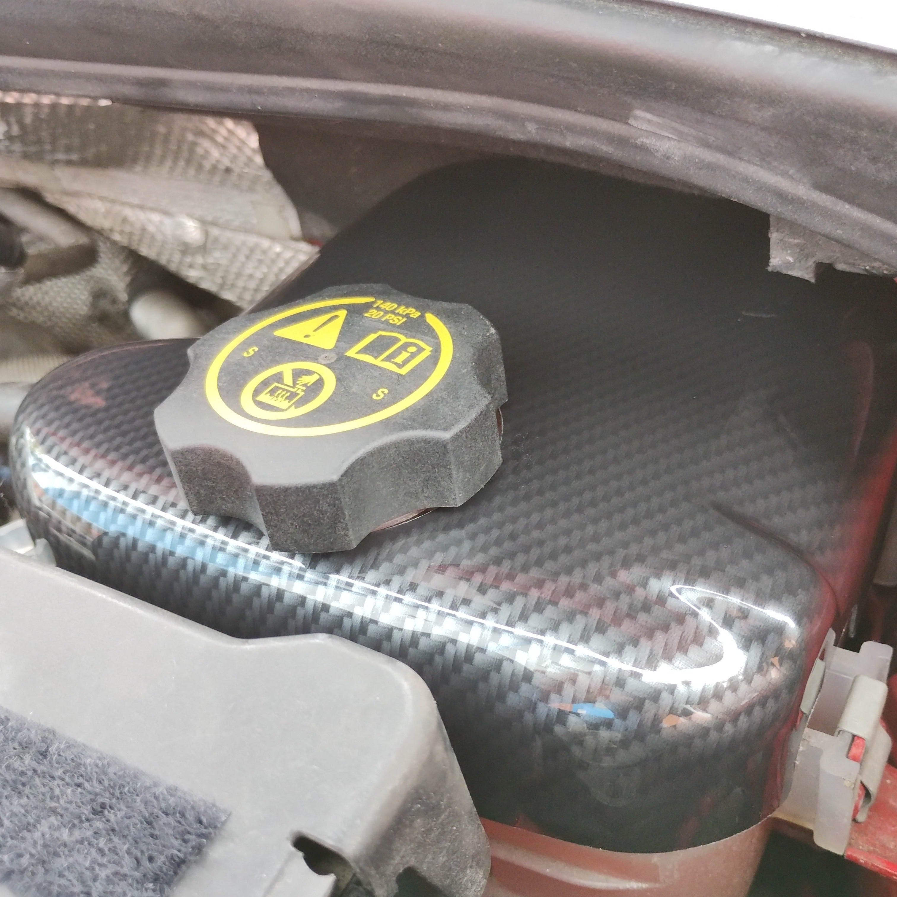 Proform Coolant Tank Cover - Vauxhall / Opel Astra J VXR - Deluxe Carbon Fibre Effect Plastic
