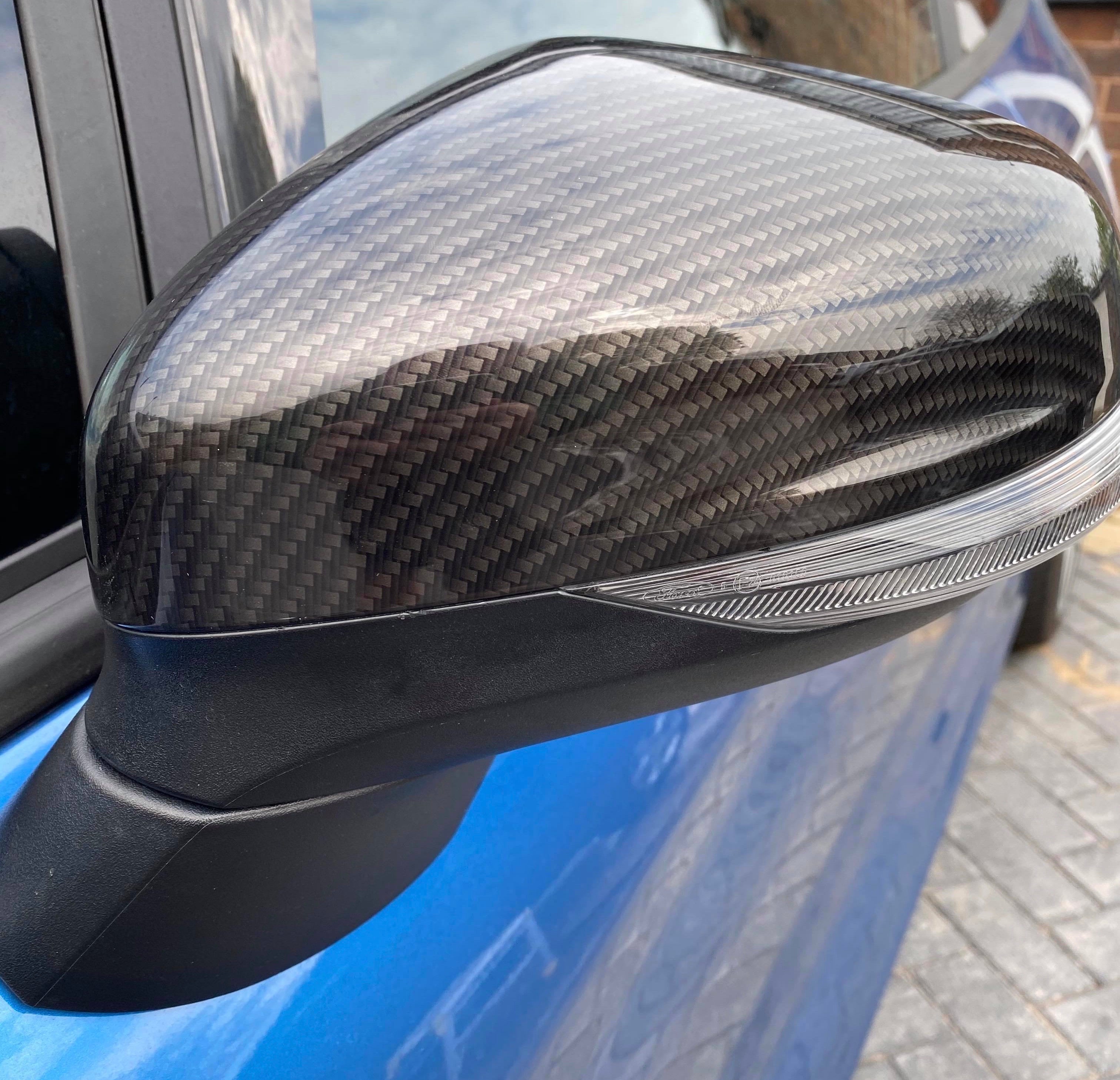 Mirror Caps Ford Fiesta Mk8/8.5, Puma Mk2 - Carbon Fiber Effect Hydrodipped