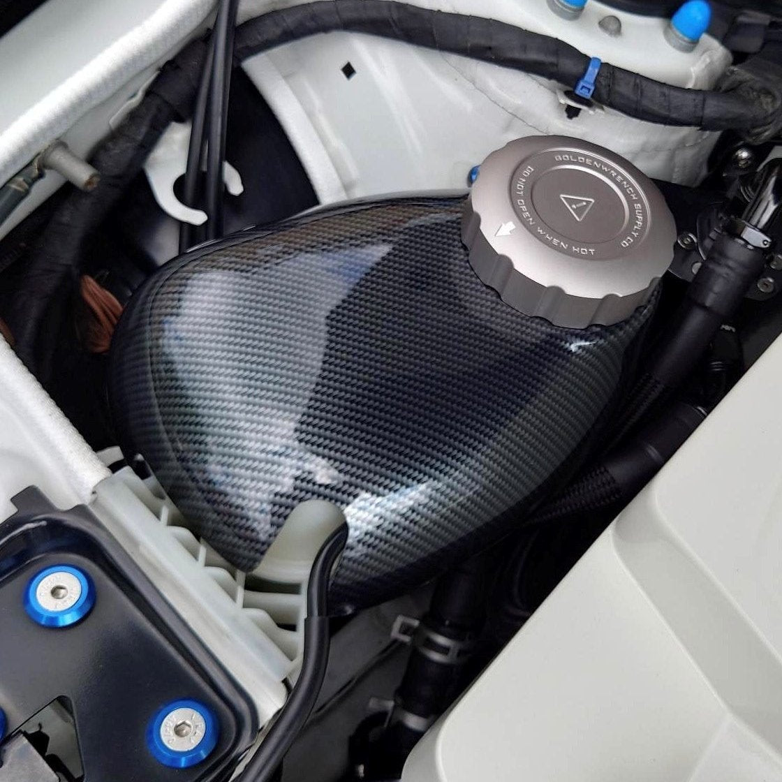 Proform Coolant Tank Cover - BMW (N55 Engine) - Deluxe Carbon Fibre Effect Plastic