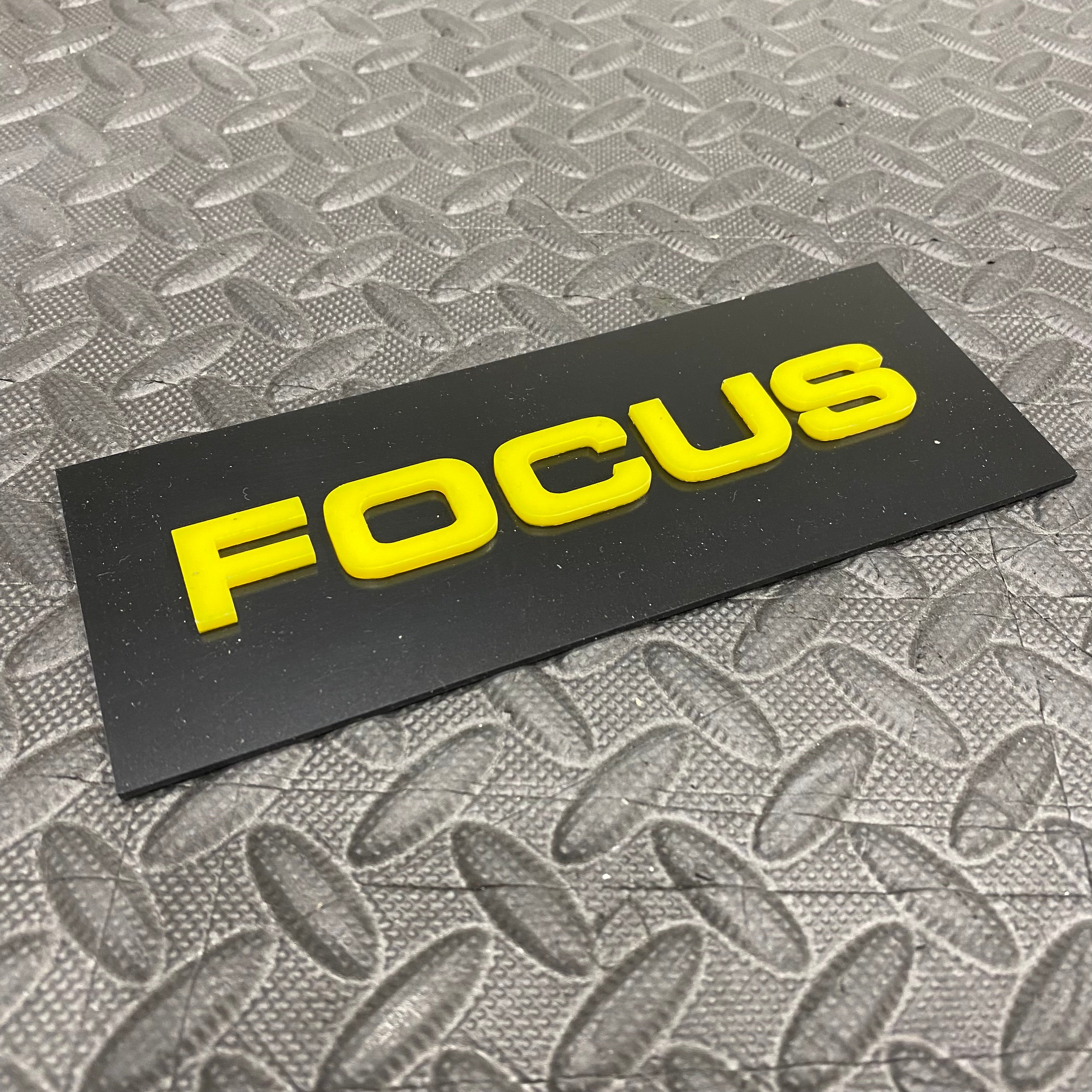 Focus 4D Acrylic Tailgate Badges