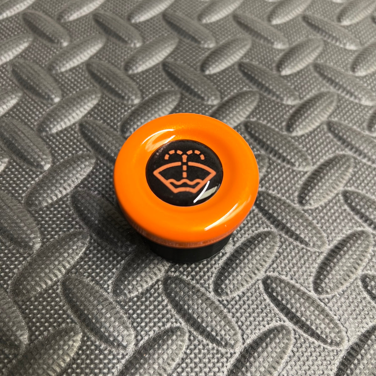 Proform Washer Bottle Bung Mk2/2.5 Focus - Painted Electric Orange With Orange Screenwash Logo Detailing