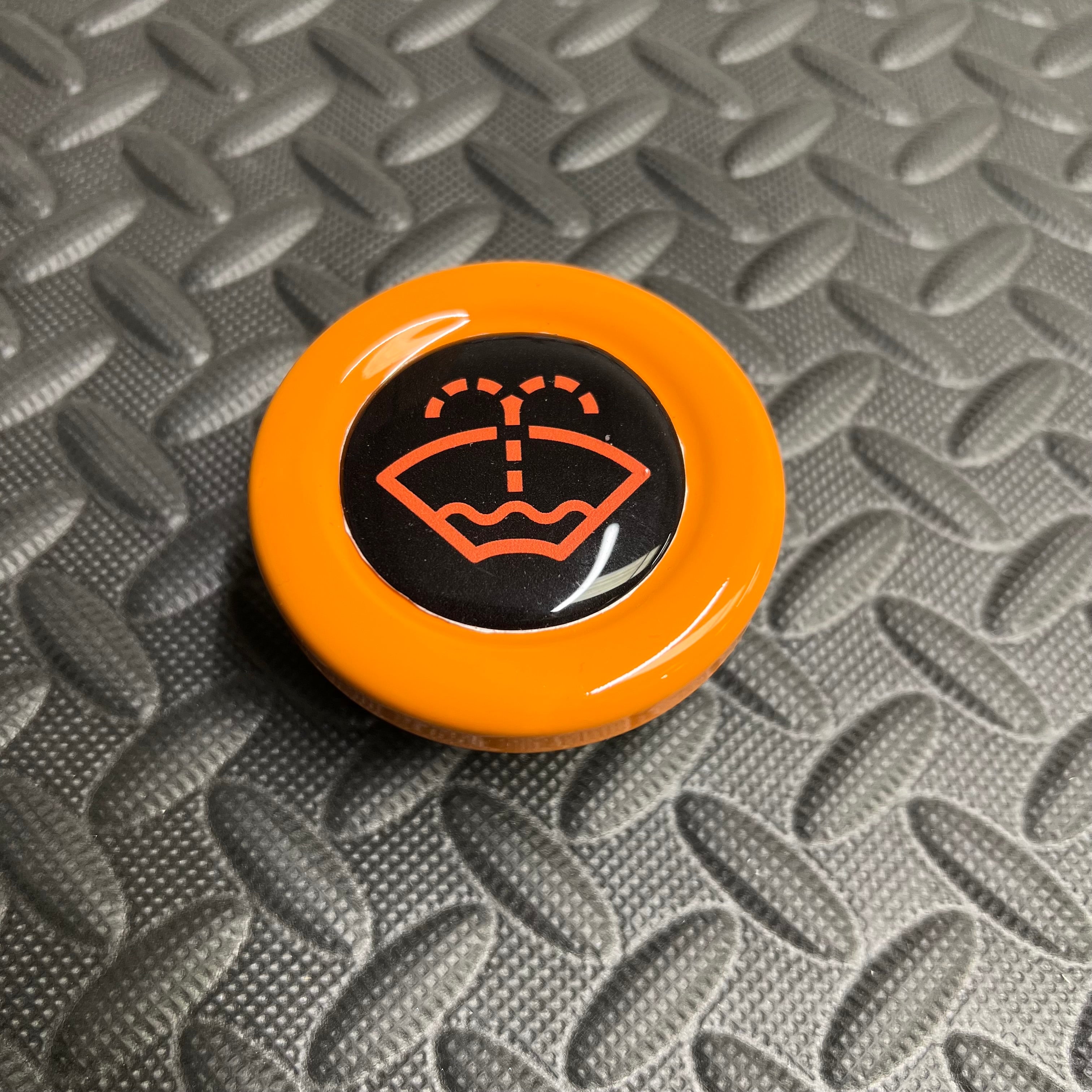 Proform Washer Bottle Bung - Multiple Ford Models - Painted Tief Orange With Orange Screenwash Logo Detailing
