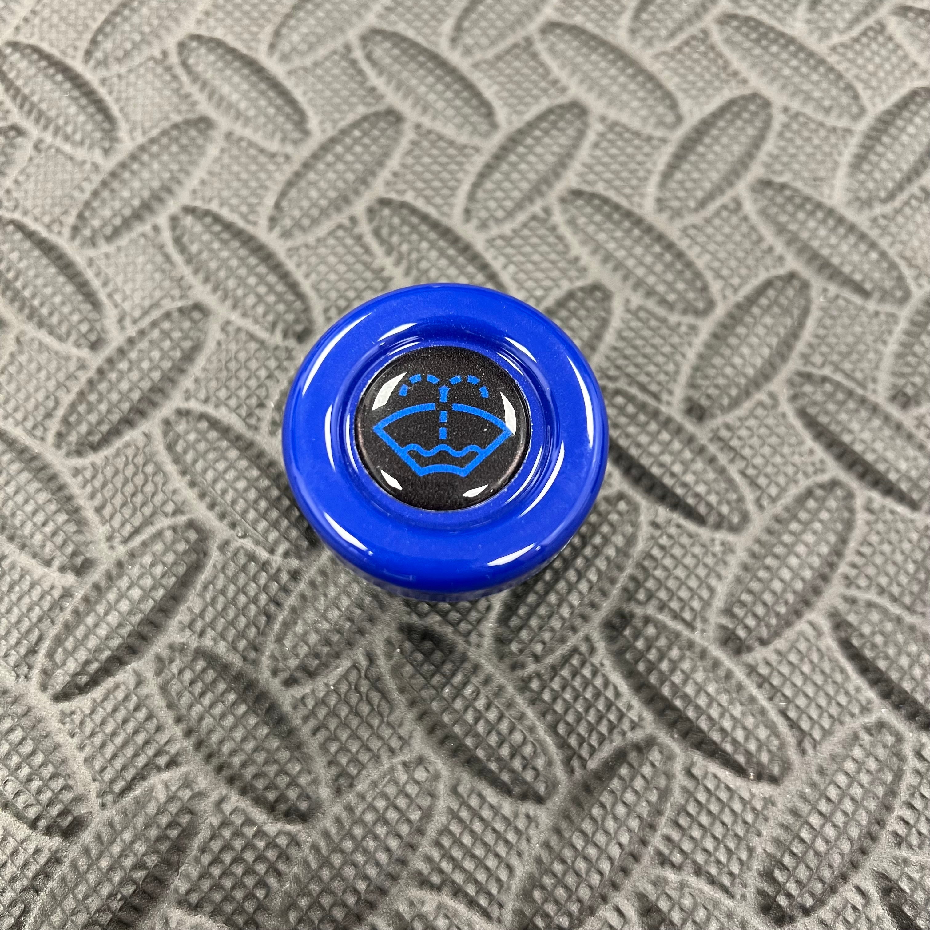 Washer Bottle Bung, Fits Multiple Ford Models - Gloss Blue Plastic With Blue (Performance Blue) Screenwash Logo Detailing