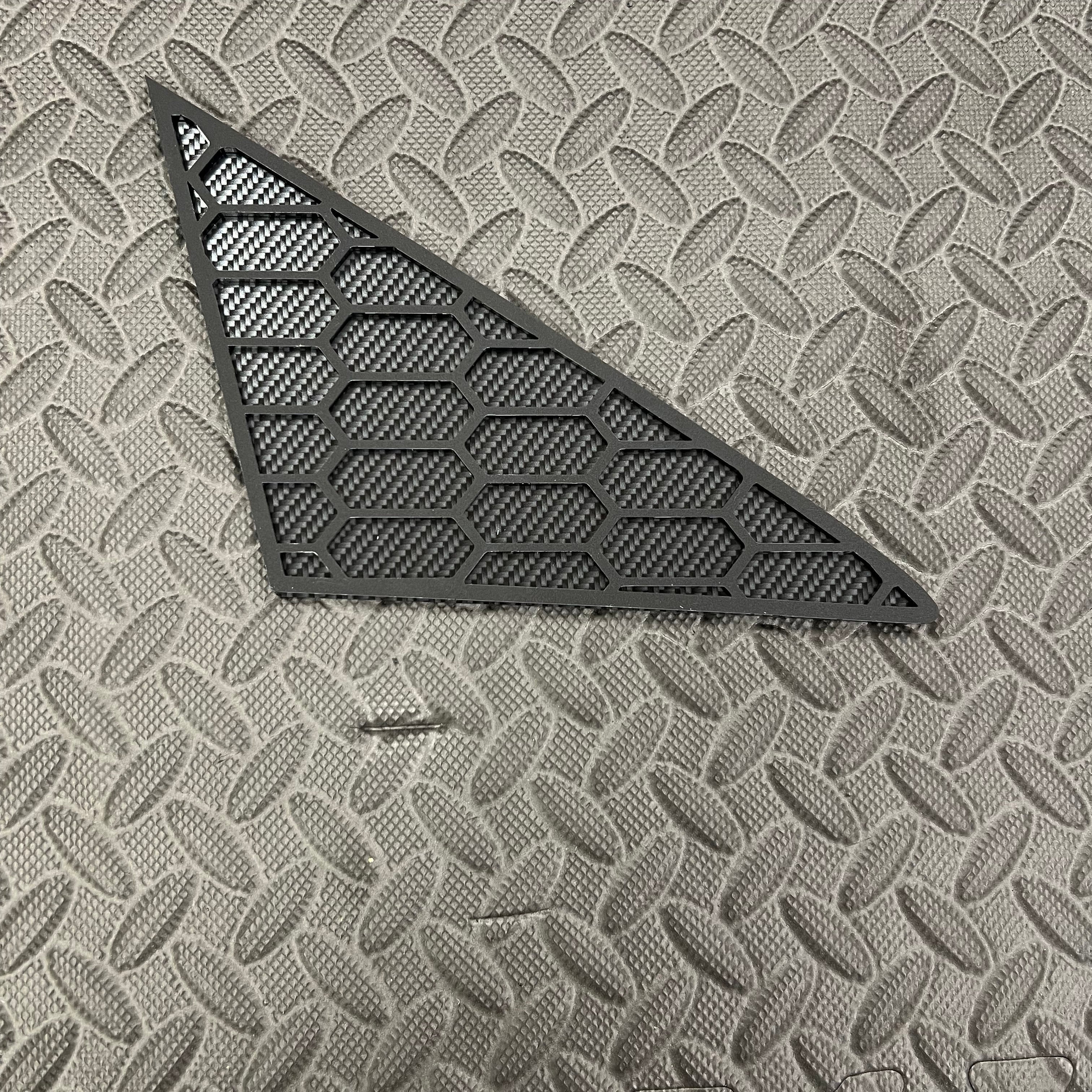 Mk7/7.5 VW Golf Acrylic Front Window Inserts (Pair) - Carbon Fibre Effect