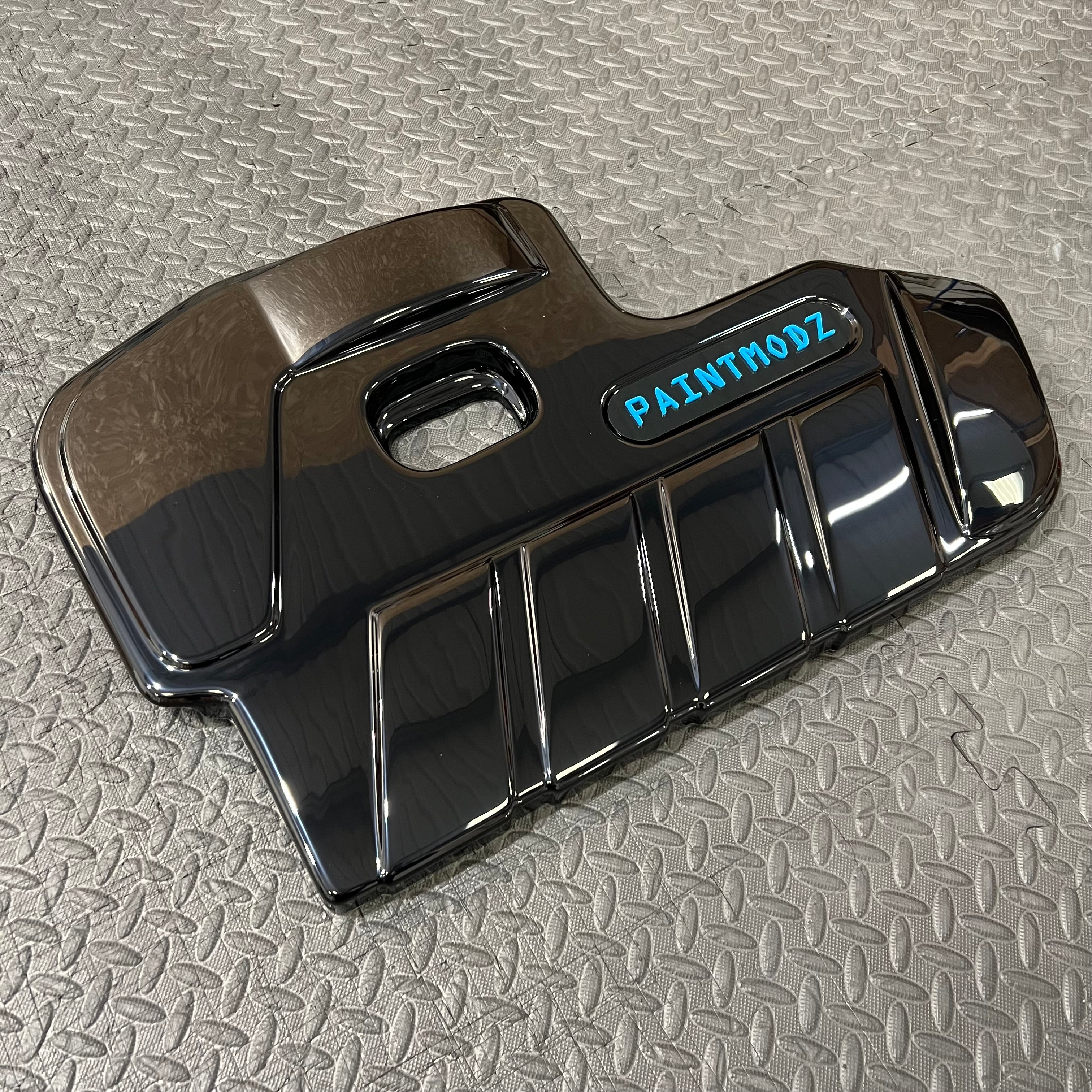 Proform Engine Cover - MK4/4.5 Focus ST Petrol - Gloss Black Plastic - Light Blue/Gloss Black Badge