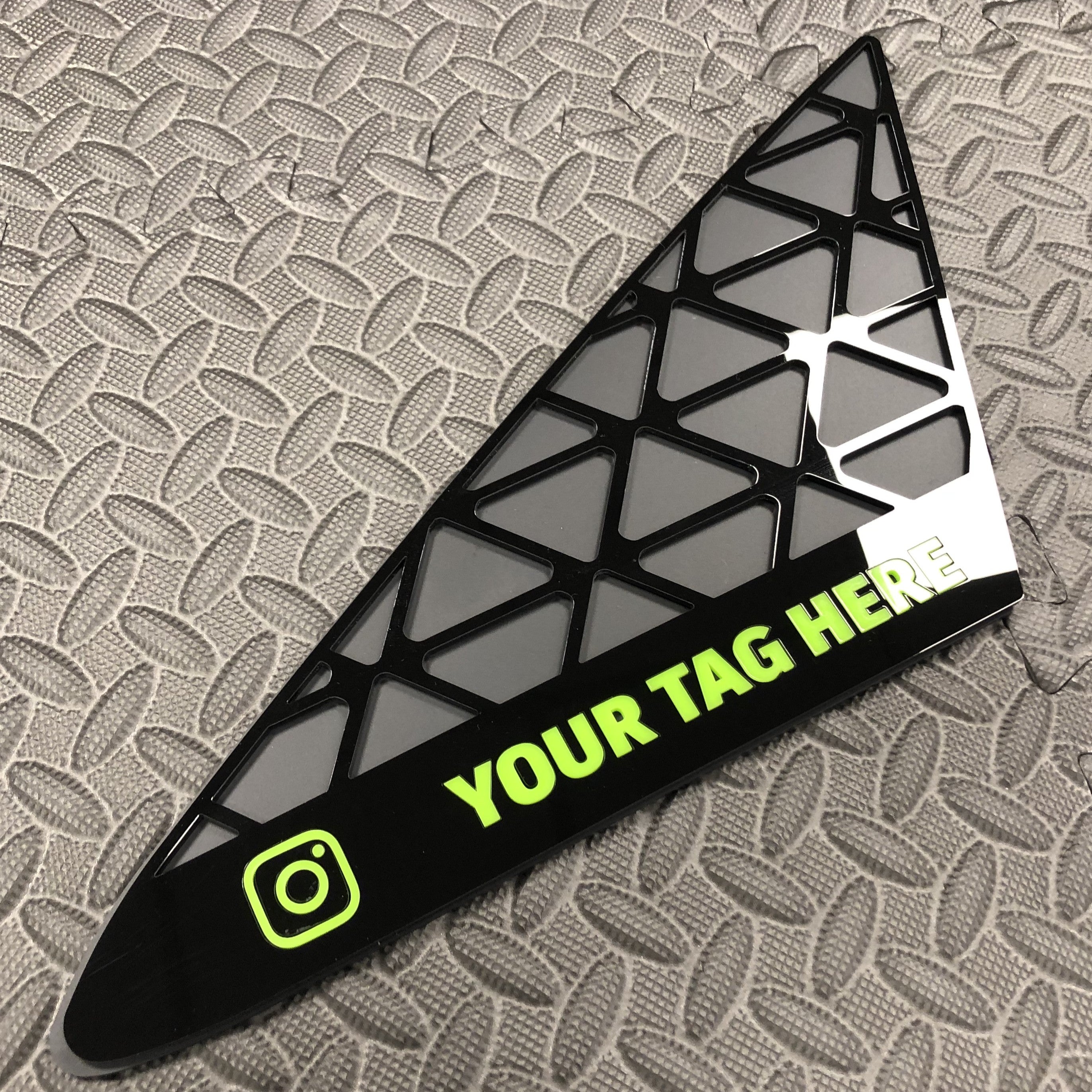 Vauxhall / Opel Corsa D /  E (inc VXR OPC) Front Quarter Window Inserts (Pair) - Custom Text / Social Media Tag