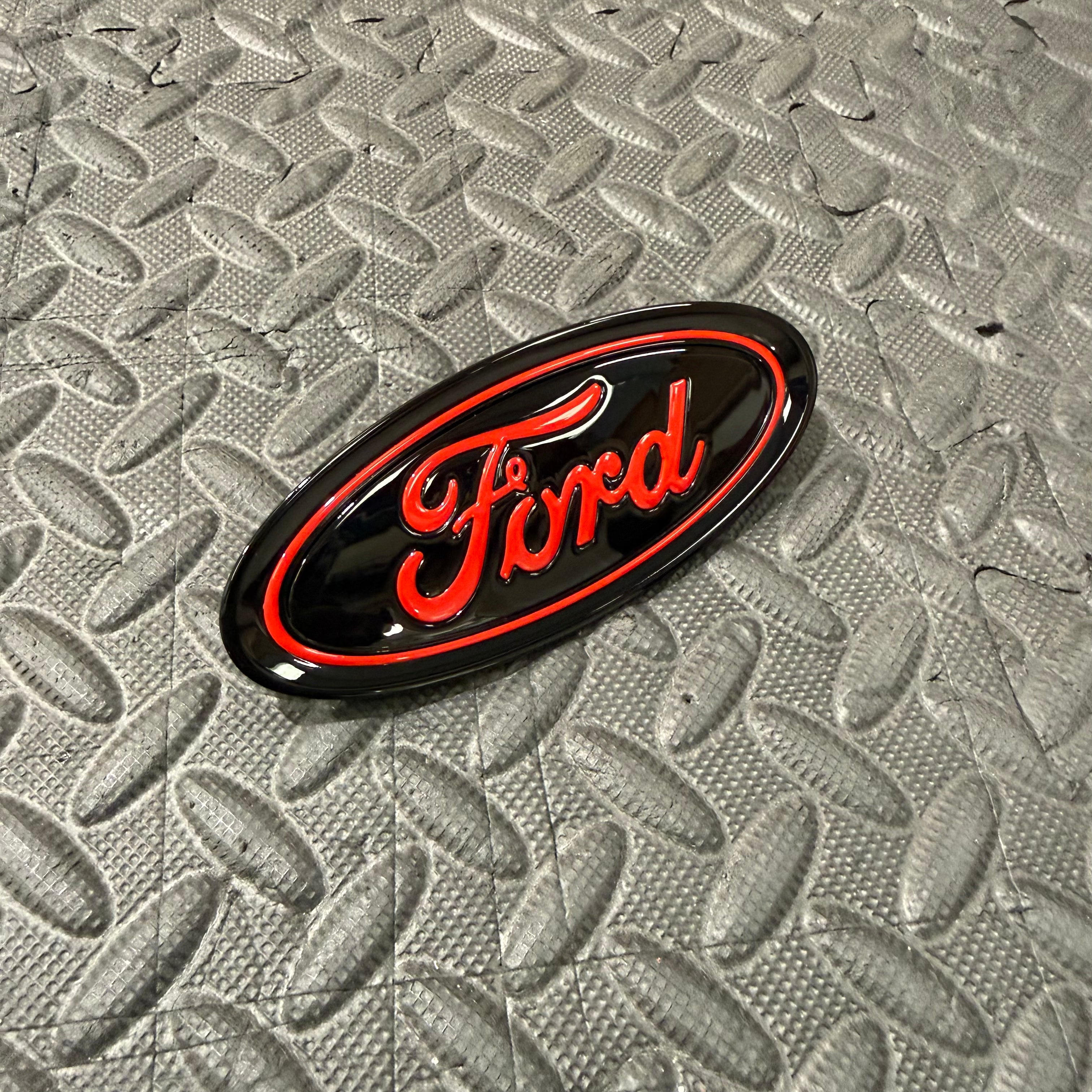 Genuine Ford Grille/Tailgate Badge - Mk3.5 Focus ST/RS - Painted Race Red