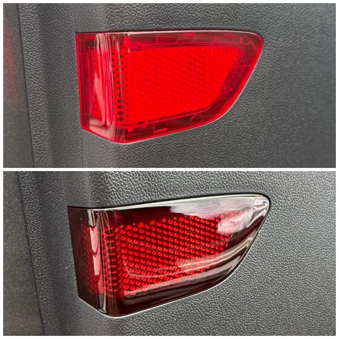 Genuine Ford Tinted Interior Door Reflectors - Mk8/8.5 Fiesta - Before and After Tint