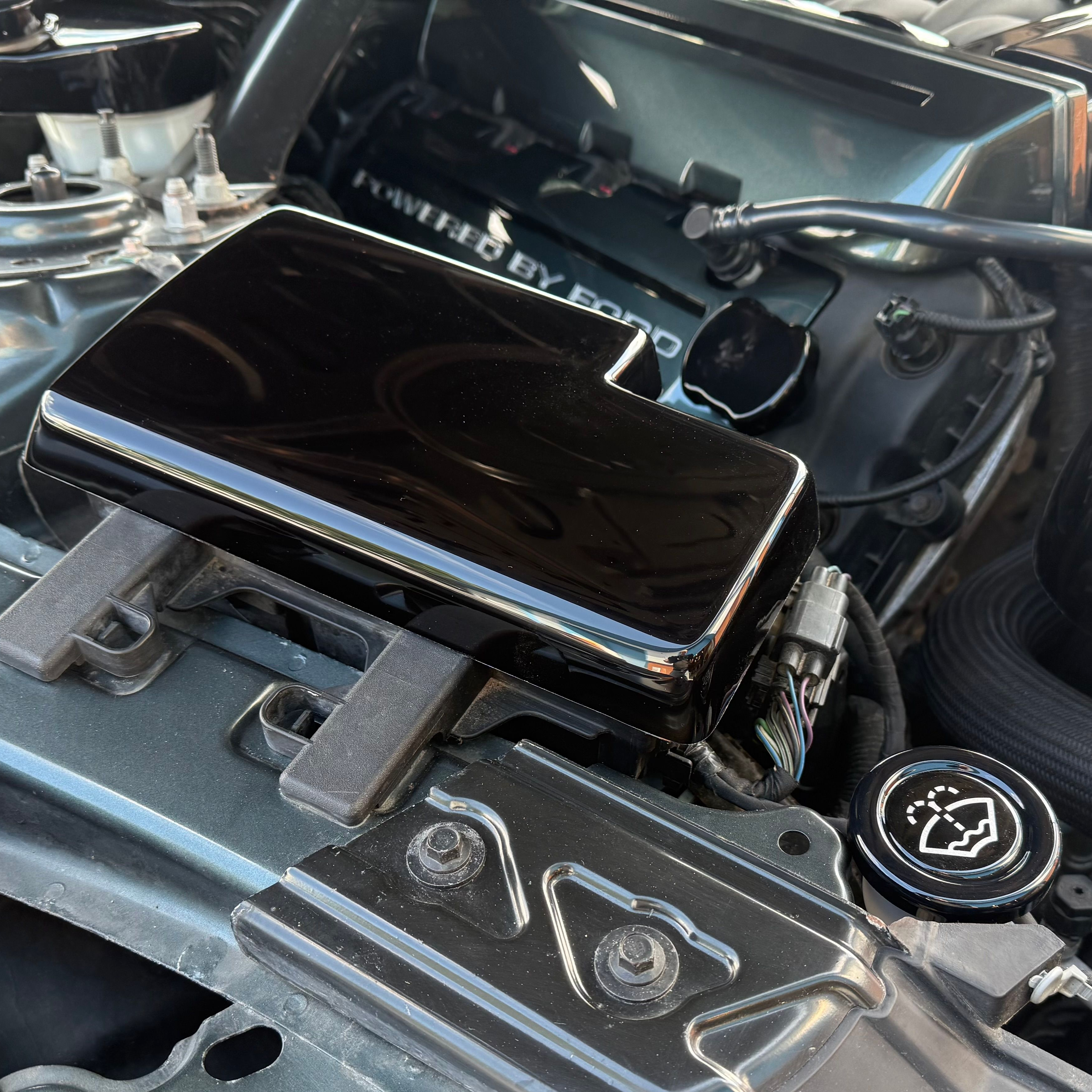 Proform Mustang (6th Generation)  Fuse Box Cover - Gloss Black Plastic
