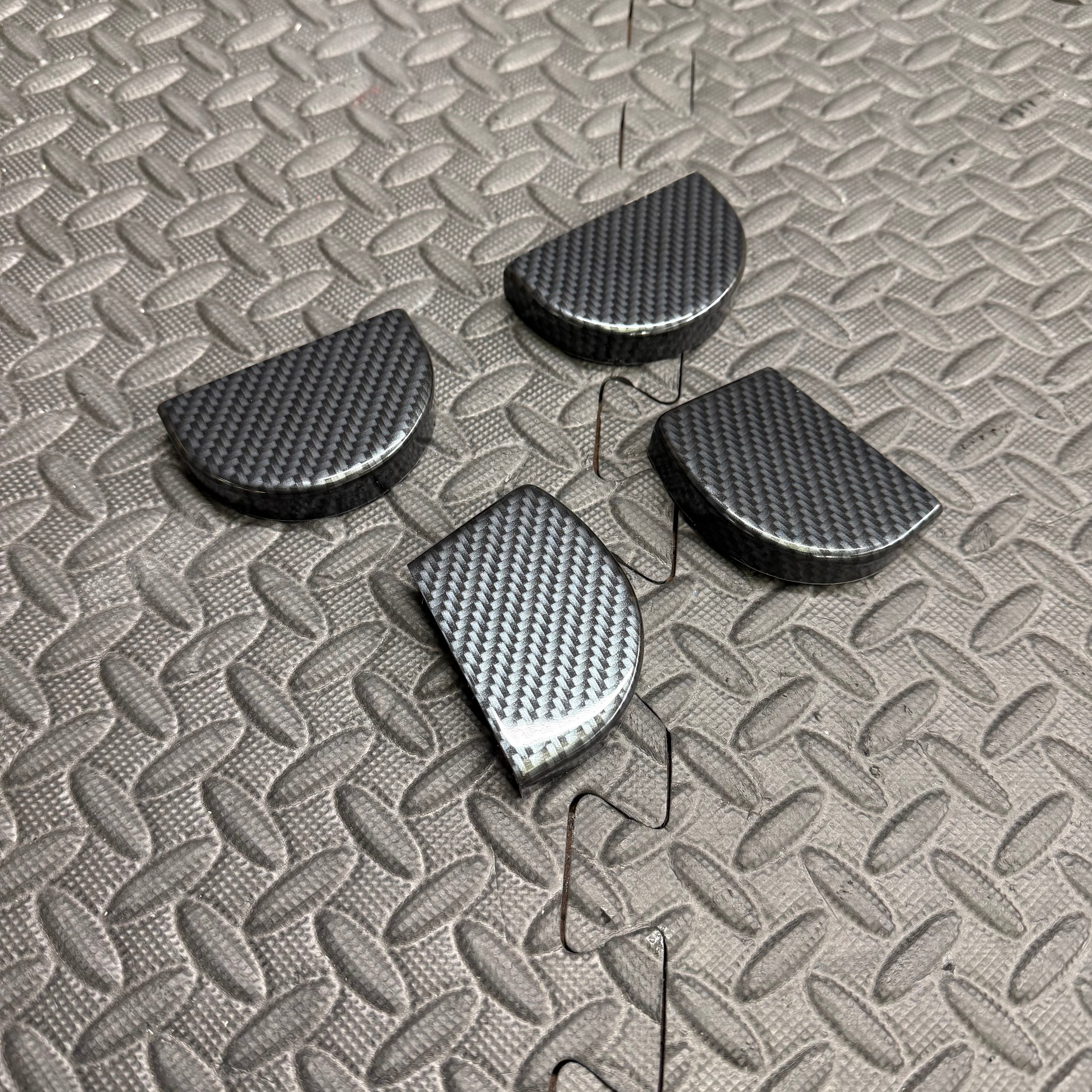 Proform Seat Rail End Covers - Mk2/2.5 Puma - Deluxe Carbon Fibre Effect Plastic