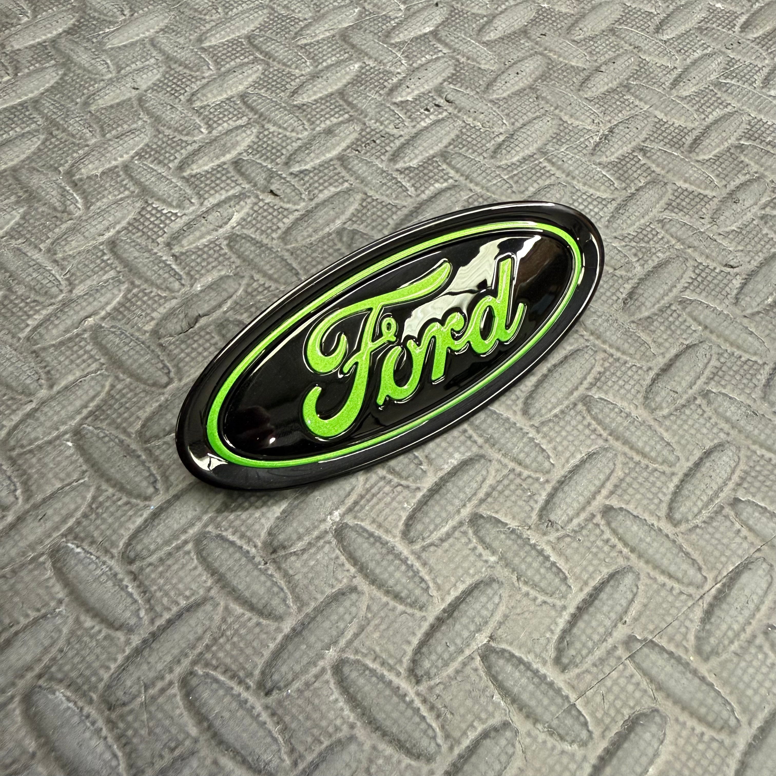 Genuine Ford Tailgate Badge Painted Mean Green