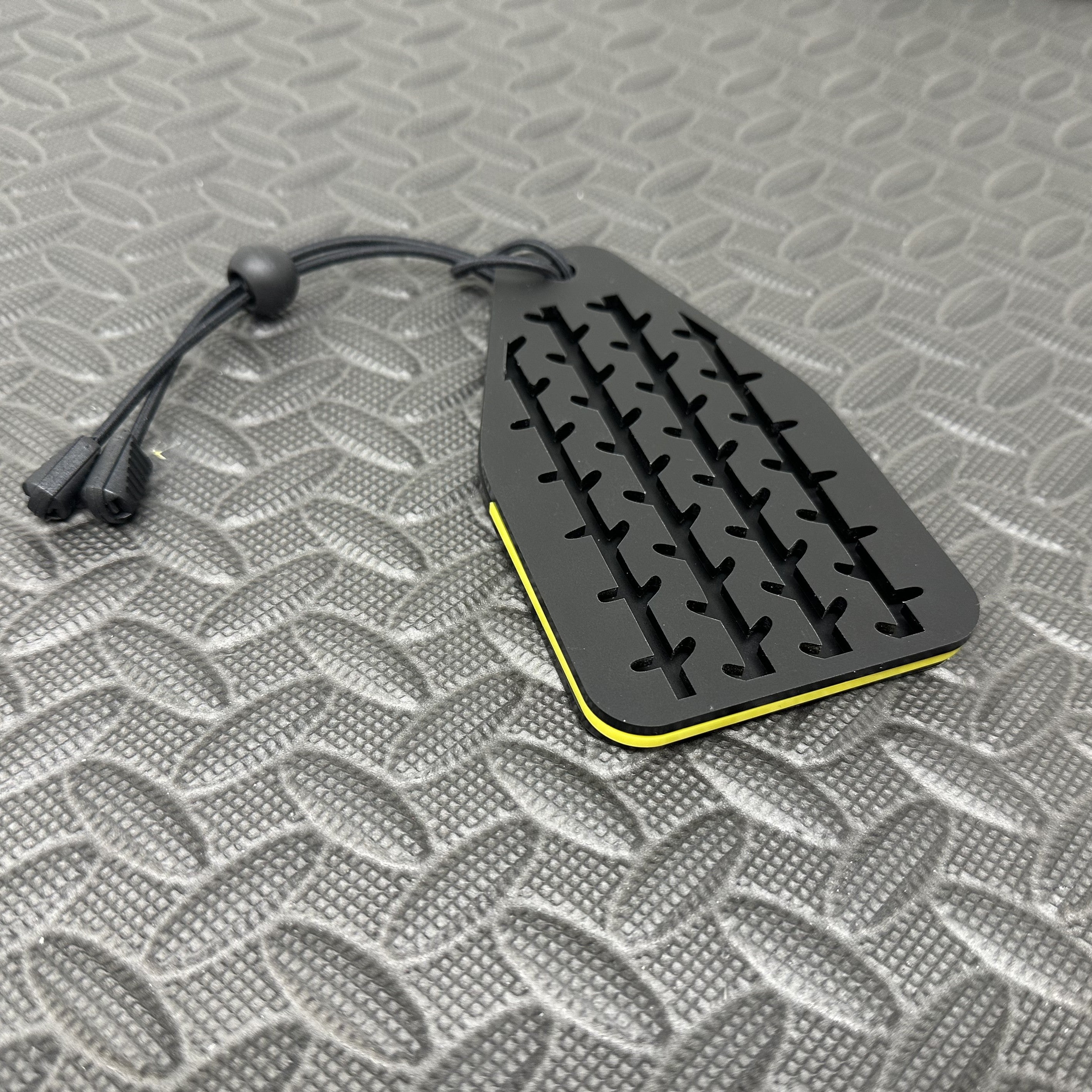 Proform Universal Air Freshener Holder- Satin Tread  Pattern With Yellow Detail