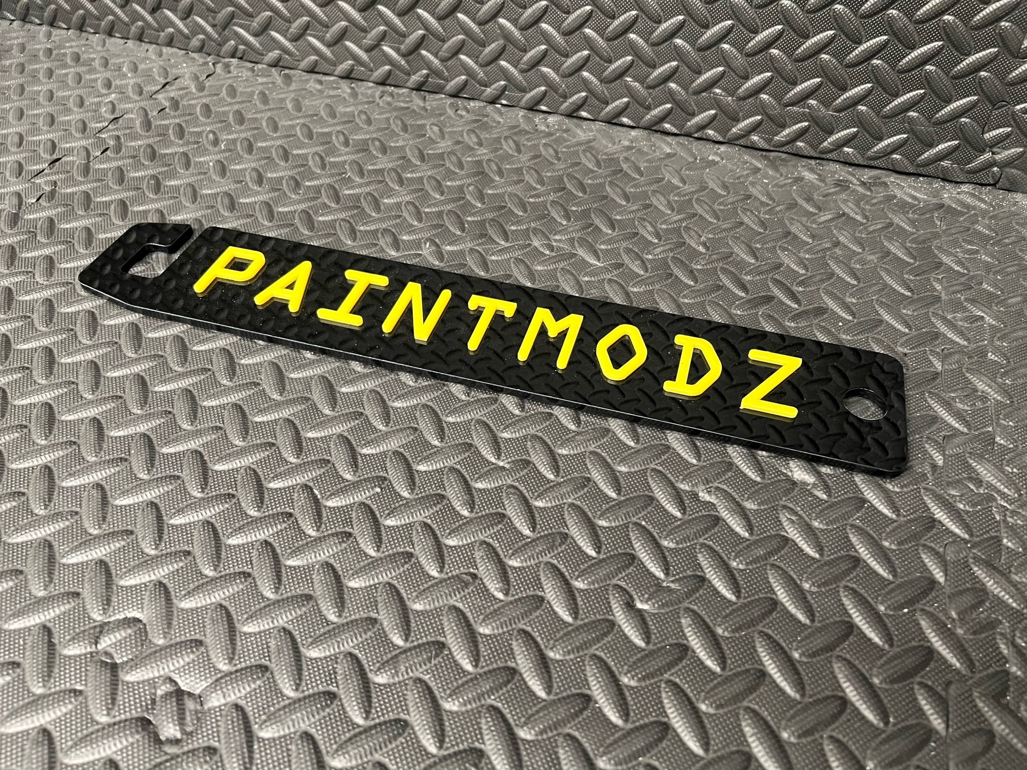 Proform Universal Bonnet Prop - Gloss Black Prop With Yellow PAINTMODZ Logo